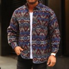 Mens Retro Casual Shirt Jacket