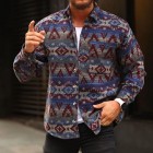 Mens Retro Casual Shirt Jacket