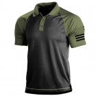 Men's Outdoor American Fg Tactical Sport PoLo Neck T-Shirt