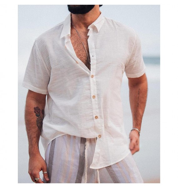 Men's Summer Linen Casual Loose Shirt