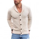 Men's Casual Solid Color Button Long Sleeve Knit Cardigan