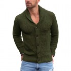 Men's Casual Solid Color Button Long Sleeve Knit Cardigan