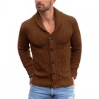 Men's Casual Solid Color Button Long Sleeve Knit Cardigan