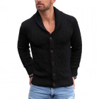 Men's Casual Solid Color Button Long Sleeve Knit Cardigan