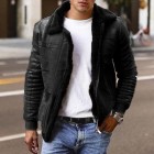 Men's Faux Deerskin Plush Lined Jacket