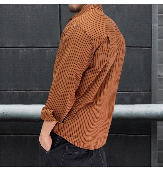 Men's  Striped Loose Casual Style Shirt