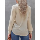 Fall/Winter Fashion Solid Color Velvet Loosen Blouse