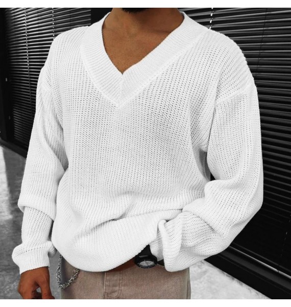 Men's Casual V-Neck Sweater