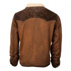 Mens  Suede Patchwork Thick Jacket