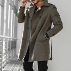 Autumn And Winter Casual Business British Style Men's Solid Color Trench Coat