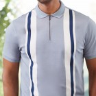 Contrast stripes polo shirt