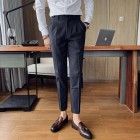 Men ice Social Business Suit Slim Fit Streetwear Pants