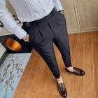 Men ice Social Business Suit Slim Fit Streetwear Pants