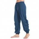 Men's Solid Color Casual Loose ce Up Harem Pants