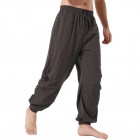 Men's Solid Color Casual Loose ce Up Harem Pants