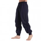 Men's Solid Color Casual Loose ce Up Harem Pants