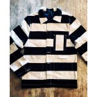 Horizontal striped prison jacket