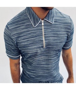 Knit signature slim fit polo shirt