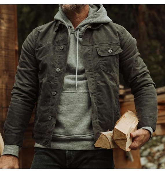 Retro Casual Men's Tooling Pocket Jacket