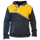 Men's Colorblock Thickened Hooded Sweater