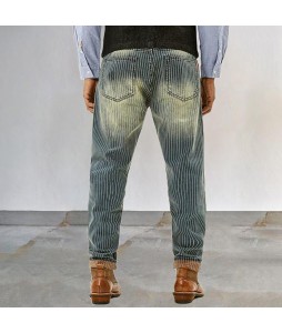 Mens retro striped jeans