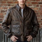 Men's Fashion Retro Distressed Pocket Leather Jacket