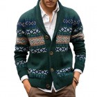 Men's  pel Long Sleeve Jacquard Cardigan