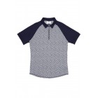 Jacquard Color Block Short-sleeved Polo Shirt