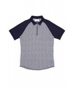 Jacquard Color Block Short-sleeved Polo Shirt