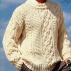 Men's Cssic Casual Pullover -White Sweater