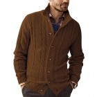 Men's Fashion Solid Color Long Sleeve Knit Sweater Cardigan