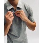 Fitted Solid Color Polo Shirt