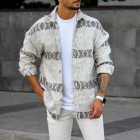 Men's Casual Geometric Shirt Jacket