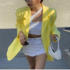 Women's Loose Bag Buckle Shoulder Pad Jacket All-match Fashionable Suit