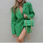 Women's Loose Bag Buckle Shoulder Pad Jacket All-match Fashionable Suit