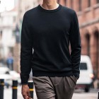 Men's Casual Sweater  British Style Crew Neck Basic Pullover Sweater