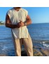 Mens holiday linen pin vest