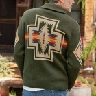 Men's Retro Warm Thick Jacquard Knit Cardigan