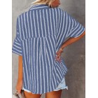 Women'S Striped Print Loose Fashion Blouse