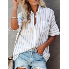 Women'S Striped Print Loose Fashion Blouse