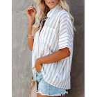 Women'S Striped Print Loose Fashion Blouse