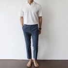 Gentlemans Cssic Pin And Breathable Cotton Linen Pants