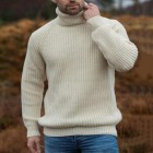 Men's Casual Turtleneck Loose Long Sleeve Pullover Sweater