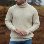 Men's Casual Turtleneck Loose Long Sleeve Pullover Sweater