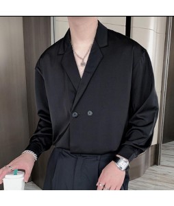 Fashion Personality Double-breasted pel Shirt