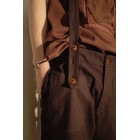 Retro washed and worn detachable military pants overalls