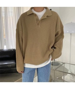 Simple Men's Elegant Pin Knitted Sweater