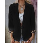 Casual Loose Leopard Print Long Sleeve Cardigan Bzers