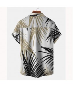 Men's Leaf Beach Short Sleeve Shirt