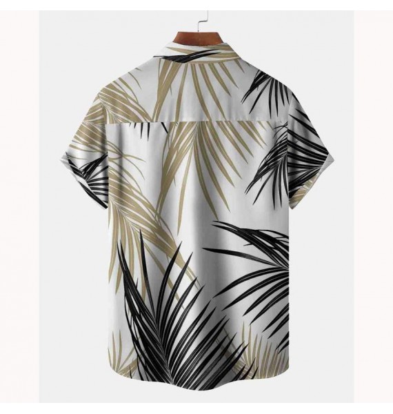 Men's Leaf Beach Short Sleeve Shirt